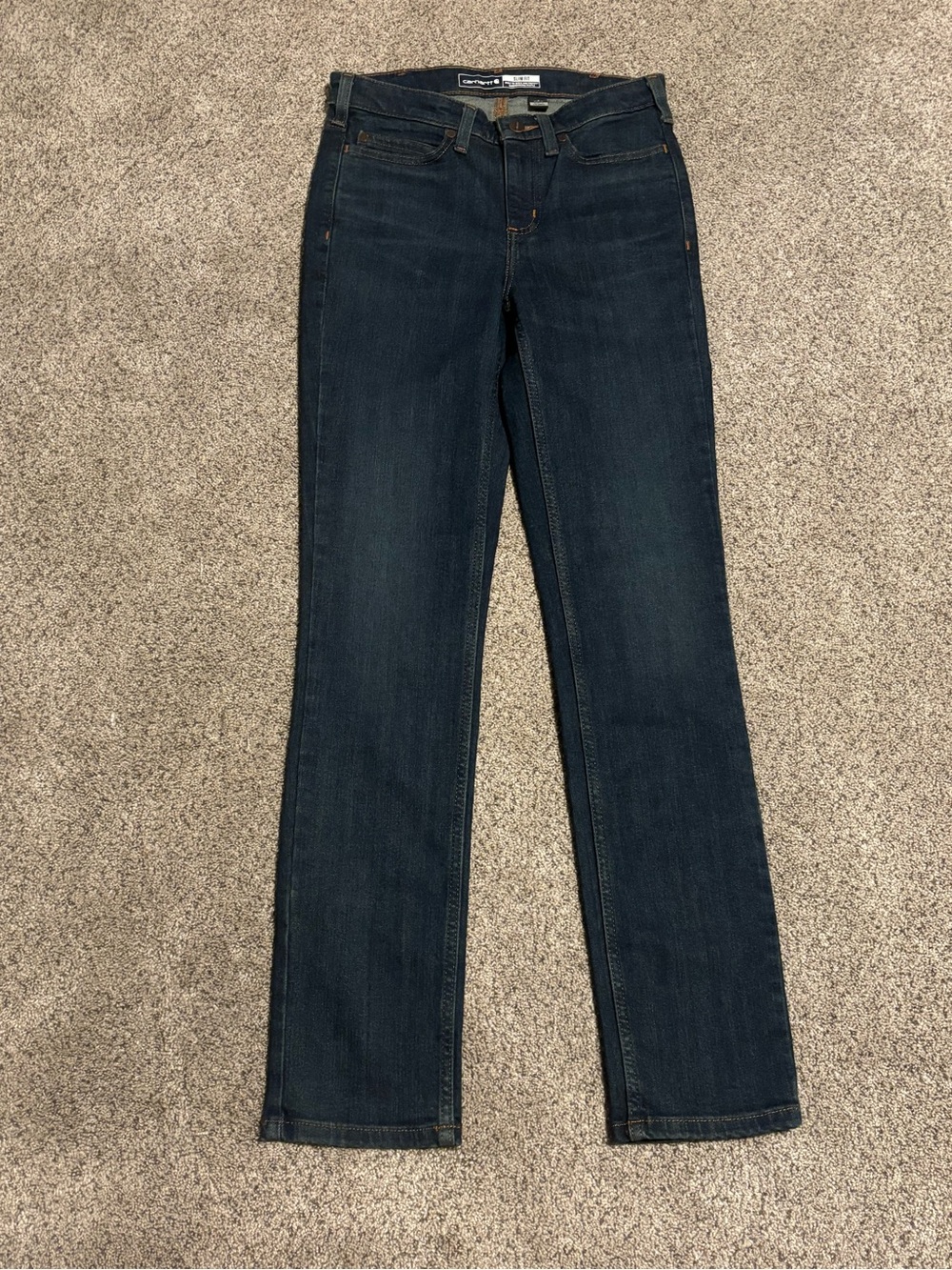 Carhartt Women's Dark Indigo Straight Leg Jeans